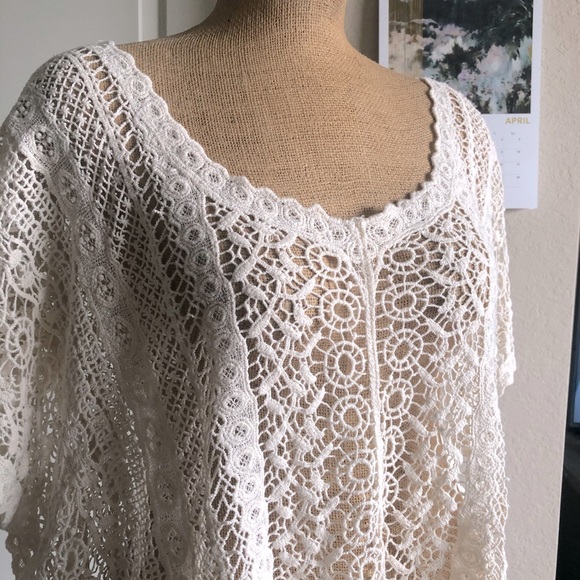SOLD NWOT Love Stitch Knit Crochet Top L - Picture 2 of 6